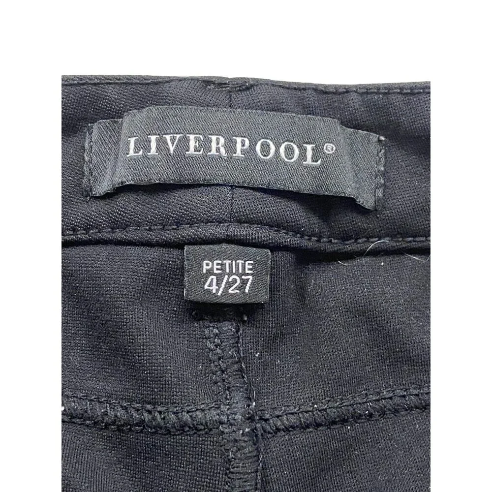Liverpool Black Womens Pants Size 4/27 Petite Skinny Leg Ankle Low Rise - Picture 7 of 8
